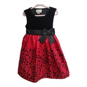 Red and Black Girls Formal Dress